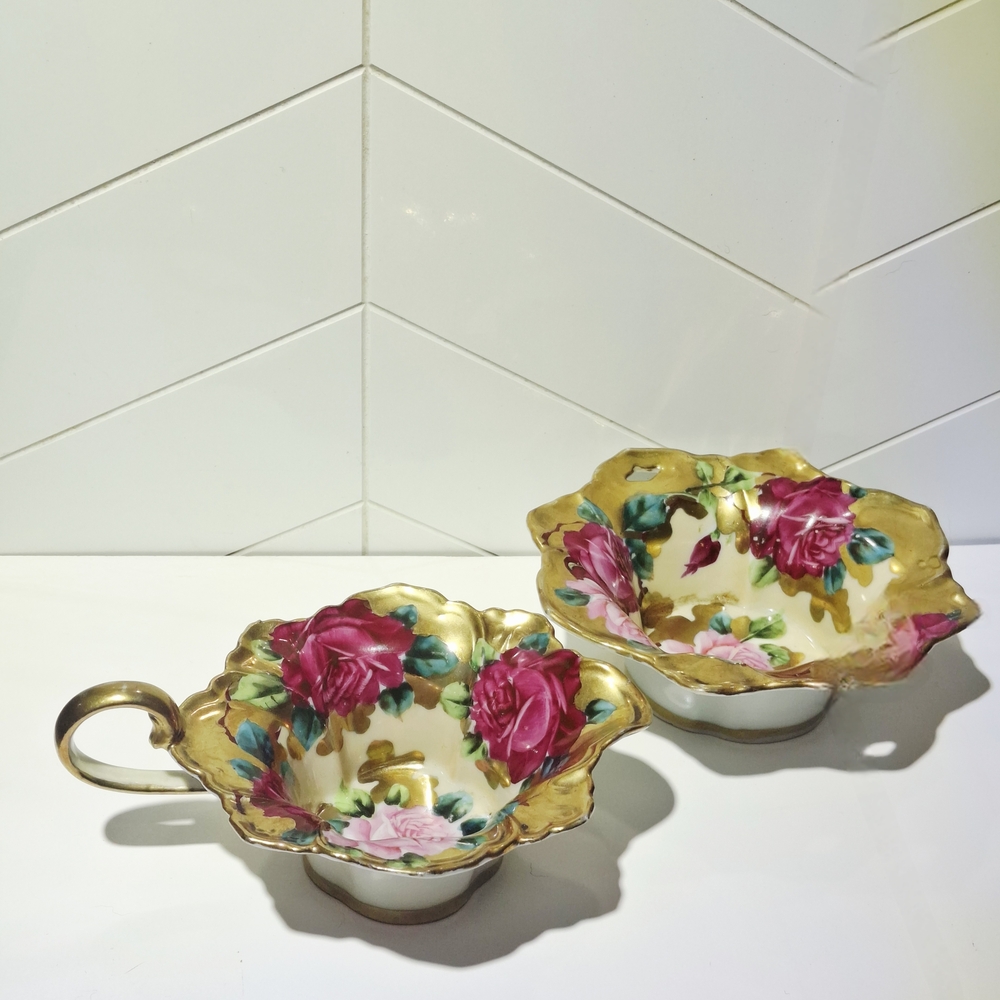 Vintage Nippon Made In Japan Gold Edged Tea Serving Ware